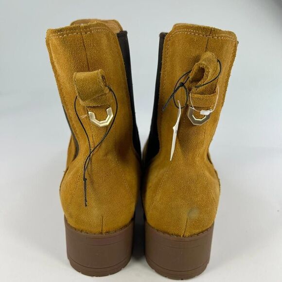 COLE HAAN Womens Goring Camea Round Toe Bootie US 9.5 Block Heel Leather Chelsea - Picture 6 of 12